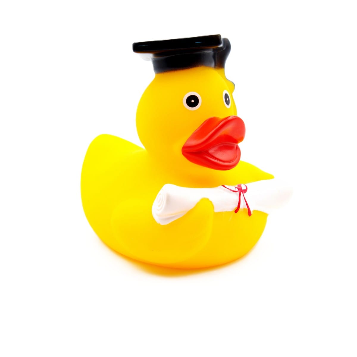 Examens badanka med studentmössa snett framifrån