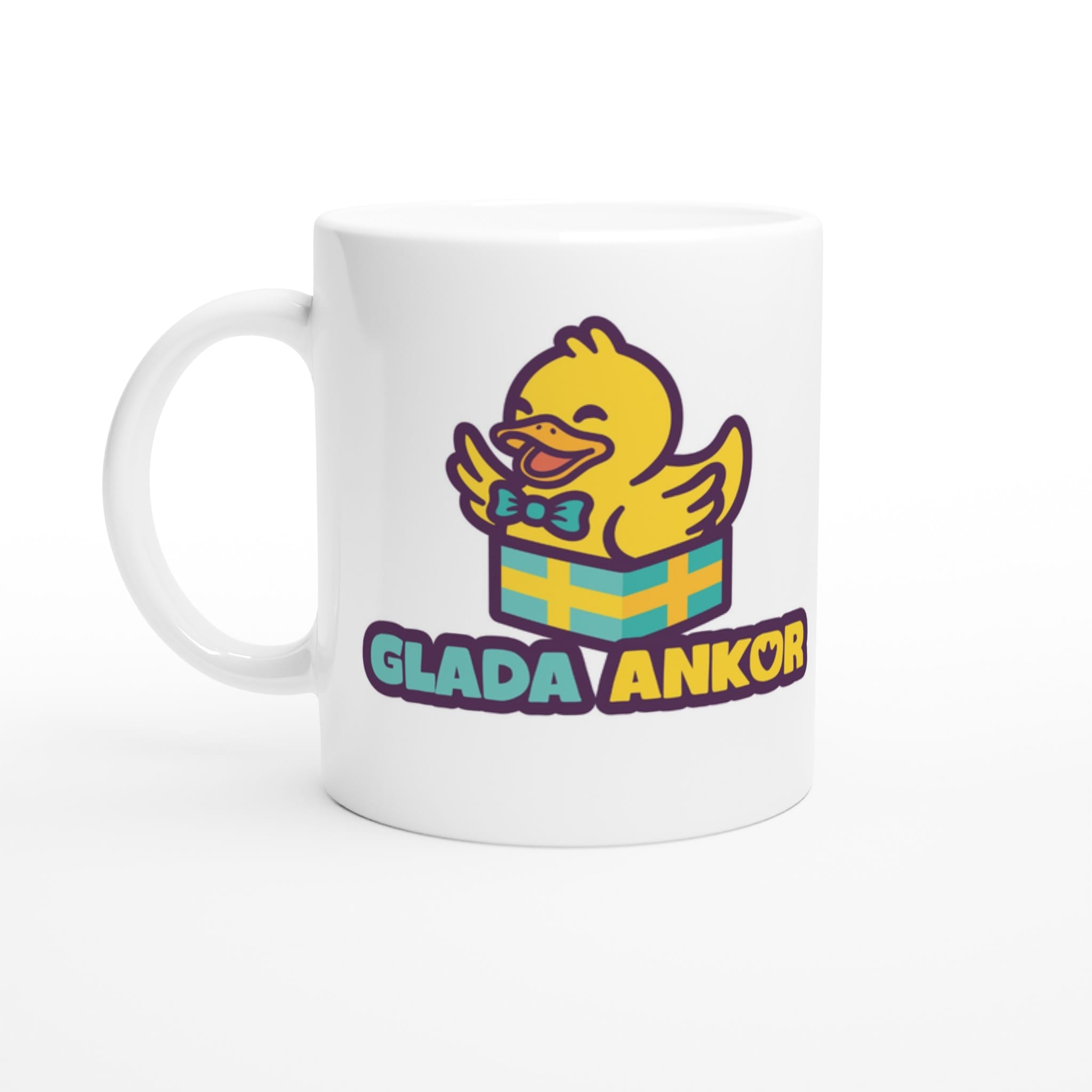 Glada Ankor Mugg i vit keramik